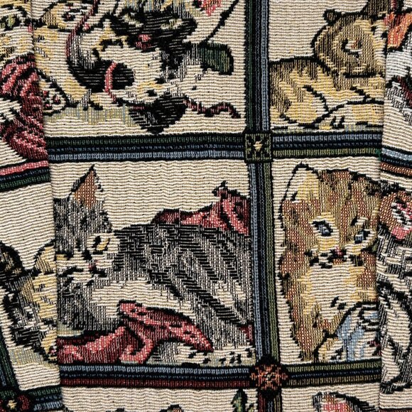 Cider Vintage-Inspired Cat Tapestry Corset Crop Top (XS) - Picture 8 of 11